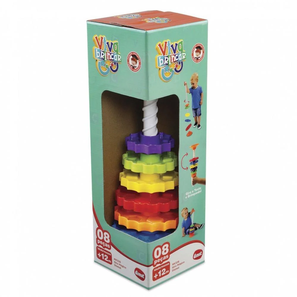 Brinquedo Educativo Giro Magico 08 Pcs. Dismat - imagem 2