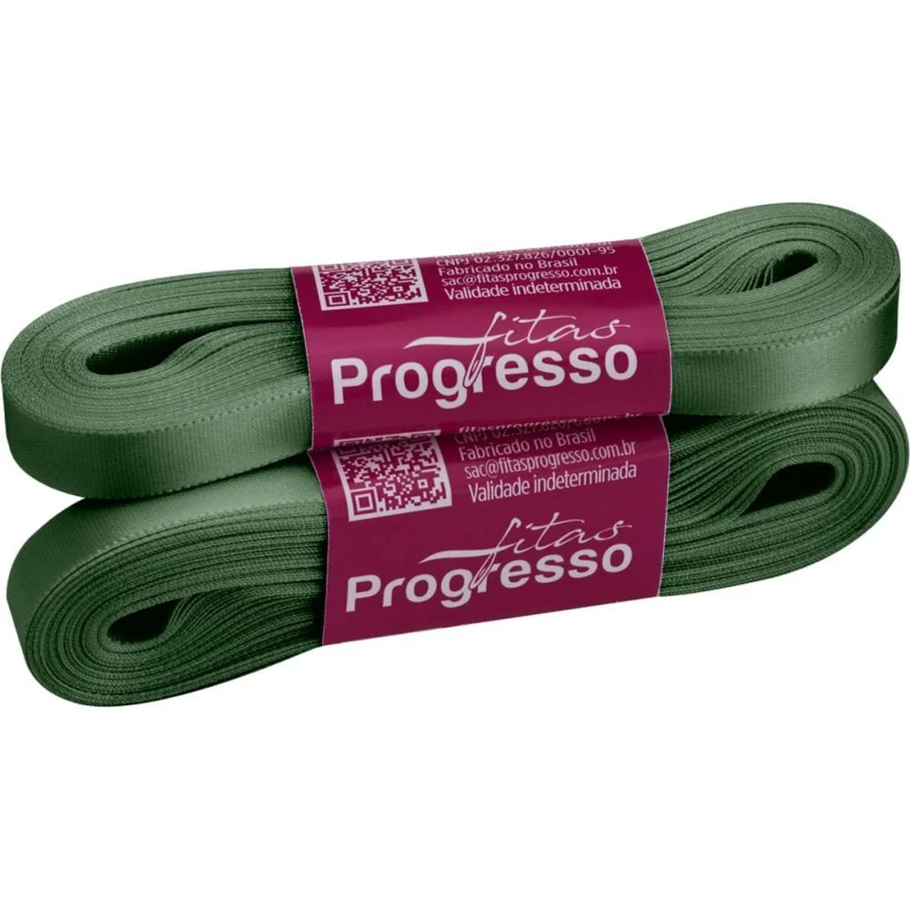 Fita De Cetim 10Mm 10M. Verde Oliva 2059 Fitas Progresso - imagem 2