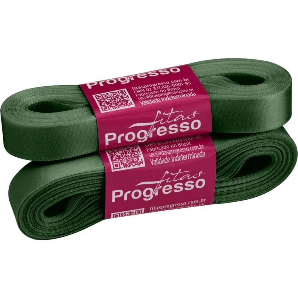 Fita De Cetim 15Mm 10M. Verde Oliva 2059 Fitas Progresso - imagem 3