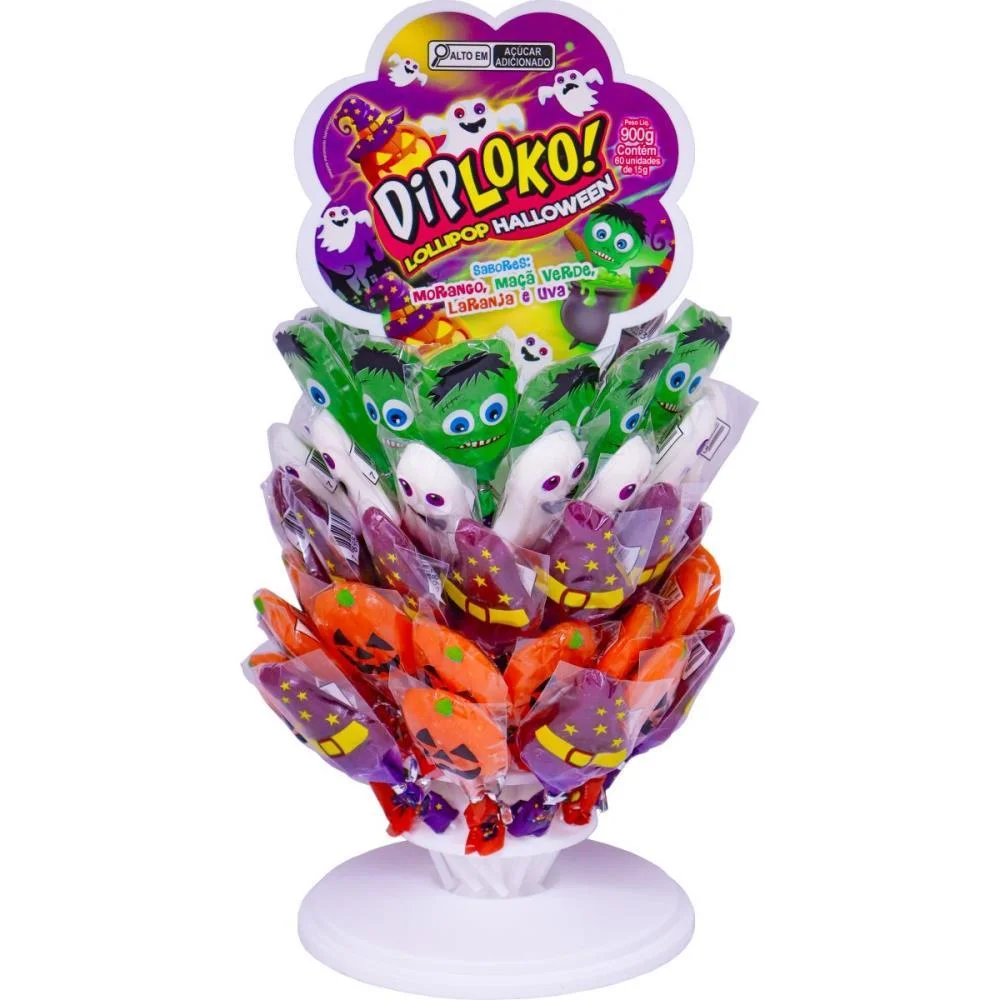 Doce Dip Loko Lollipop Halloween Danilla Foods C/ 60 Unidades - imagem 5