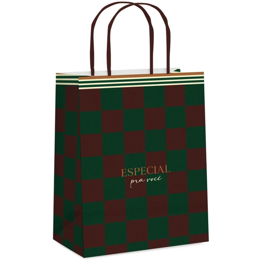 Sacola Para Presente Decorada Club P 21,5X15X8Cm Cromus (Pct.c/10) - imagem 3