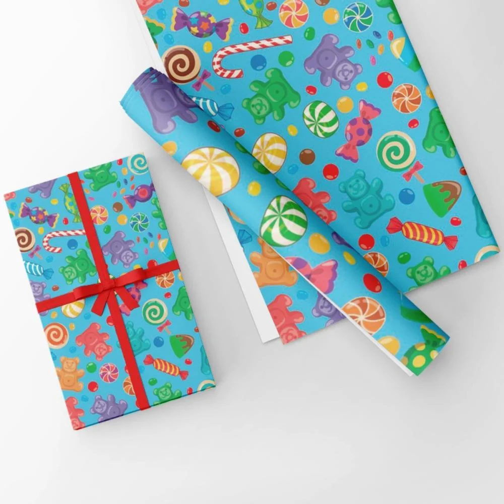 Papel Presente Bobina Couche 60Cm. Mod.199 Doces E Pirulito Gessele (Bo-100Mts) - imagem 3