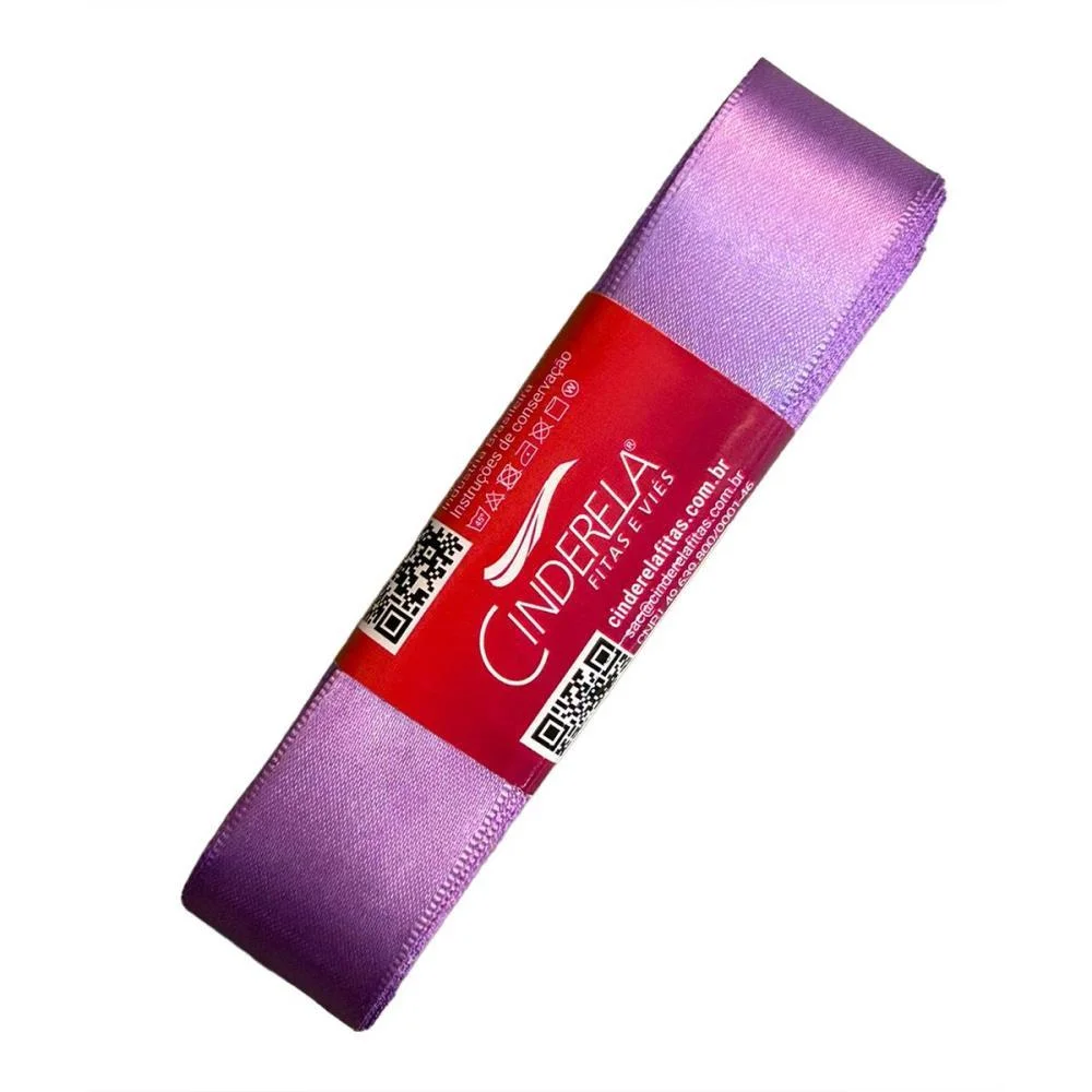 Fita De Cetim 22Mm 10M. Lilas Escuro Cinderela - imagem 4