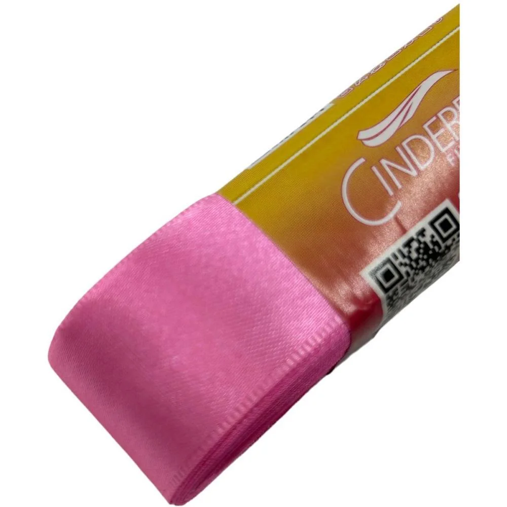 Fita De Cetim 22Mm 10M. Rosa Chiclete Cinderela - imagem 3