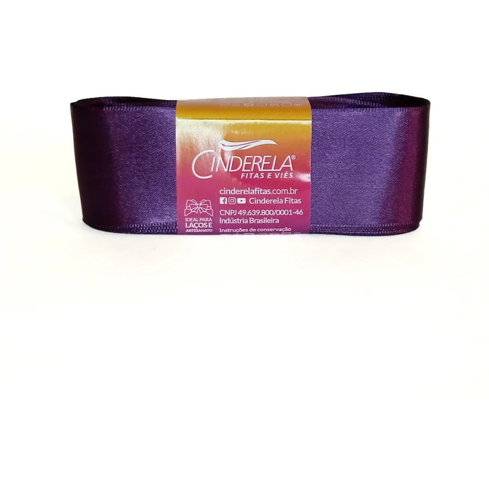 Fita De Cetim 38Mm 10M. Roxo Cinderela - imagem 2