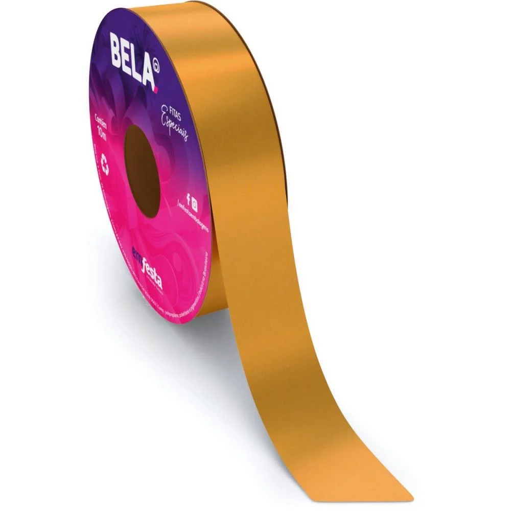 Fita Poli Lisa 30Mmx30M Dourado Emfesta (Rolo) - imagem 2