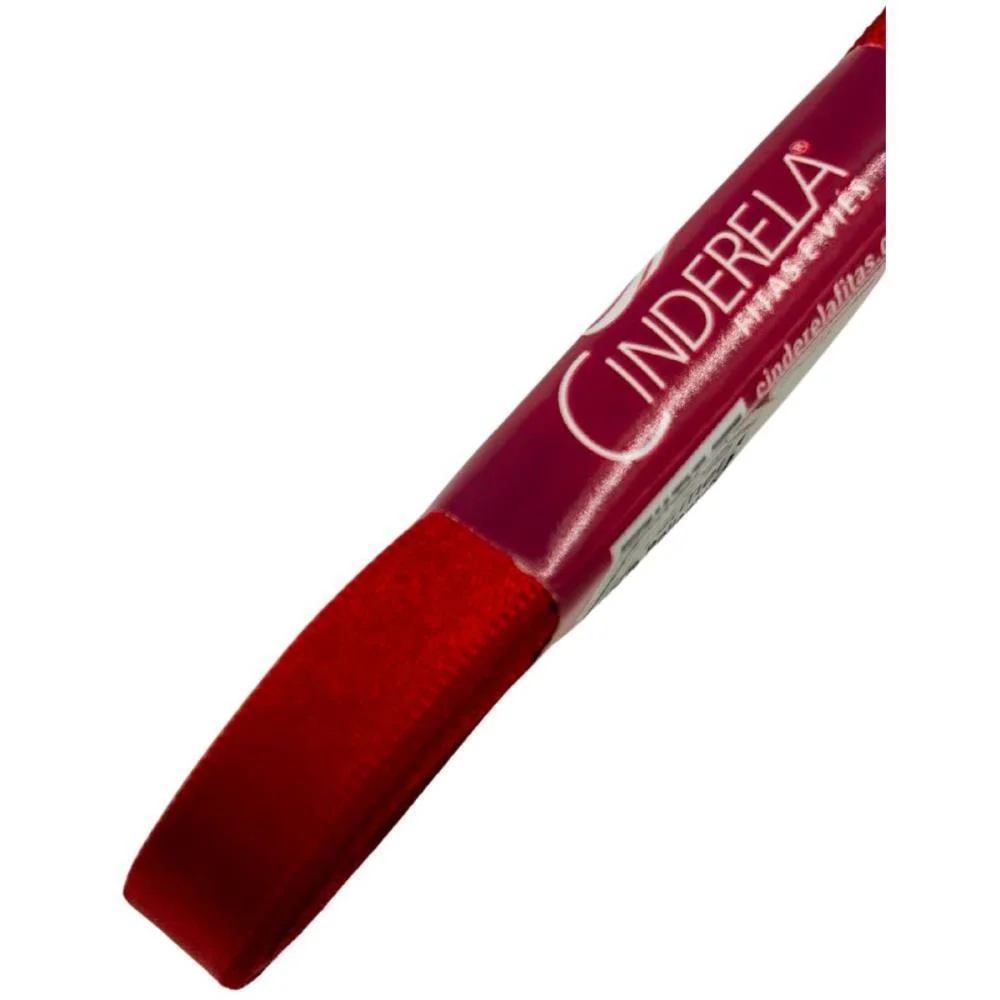Fita De Cetim 10Mm 10M. Vermelho Cinderela - imagem 3
