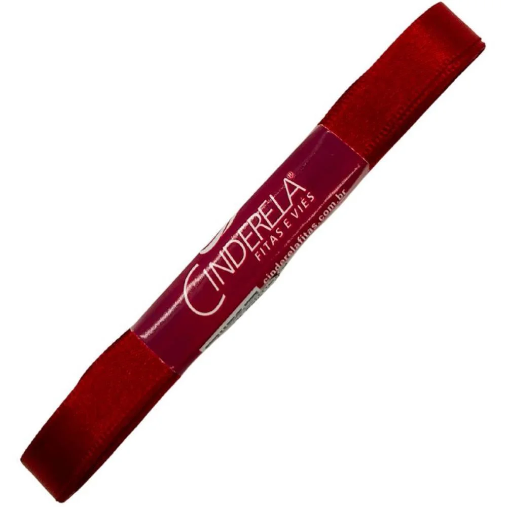 Fita De Cetim 10Mm 10M. Vermelho Cinderela - imagem 4