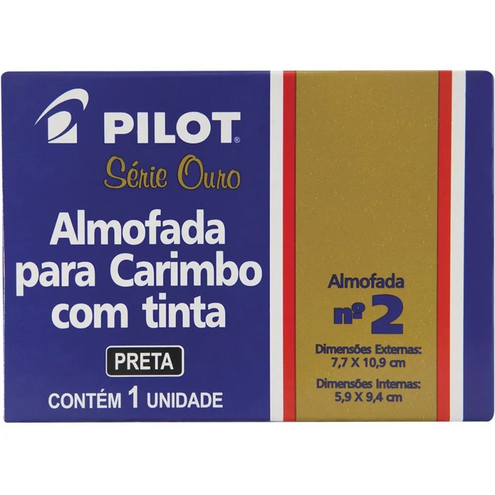 Almofada Carimbo N.2 Preta Pilot - imagem 5