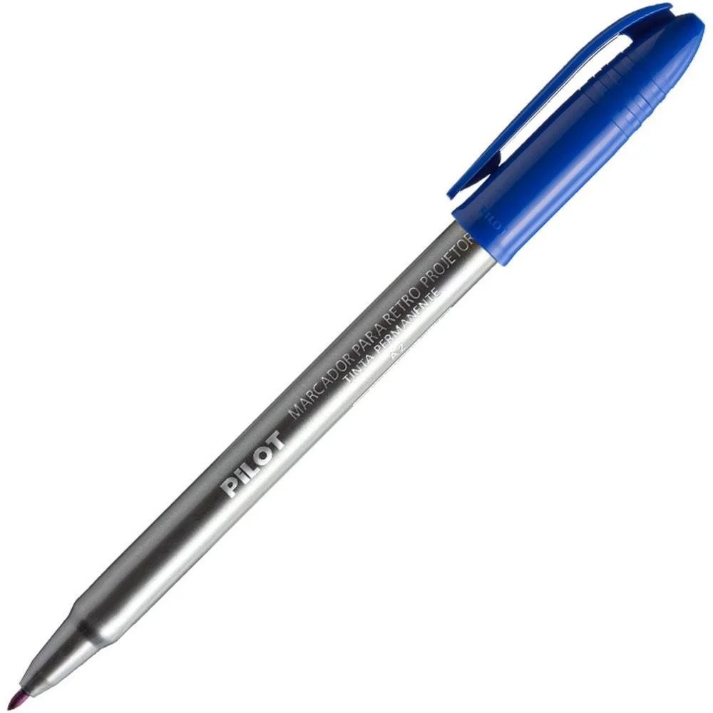 Caneta Retroprojetor 2.0Mm Marcador Azul Pilot (Cx.c/12) - imagem 4