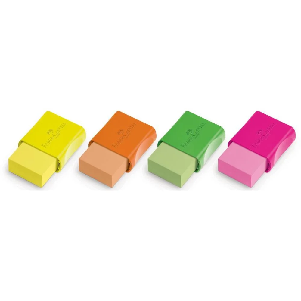 Borracha Colorida Fc Max Neon 4 Cores Faber-Castell C/ 24 Unidades - imagem 4