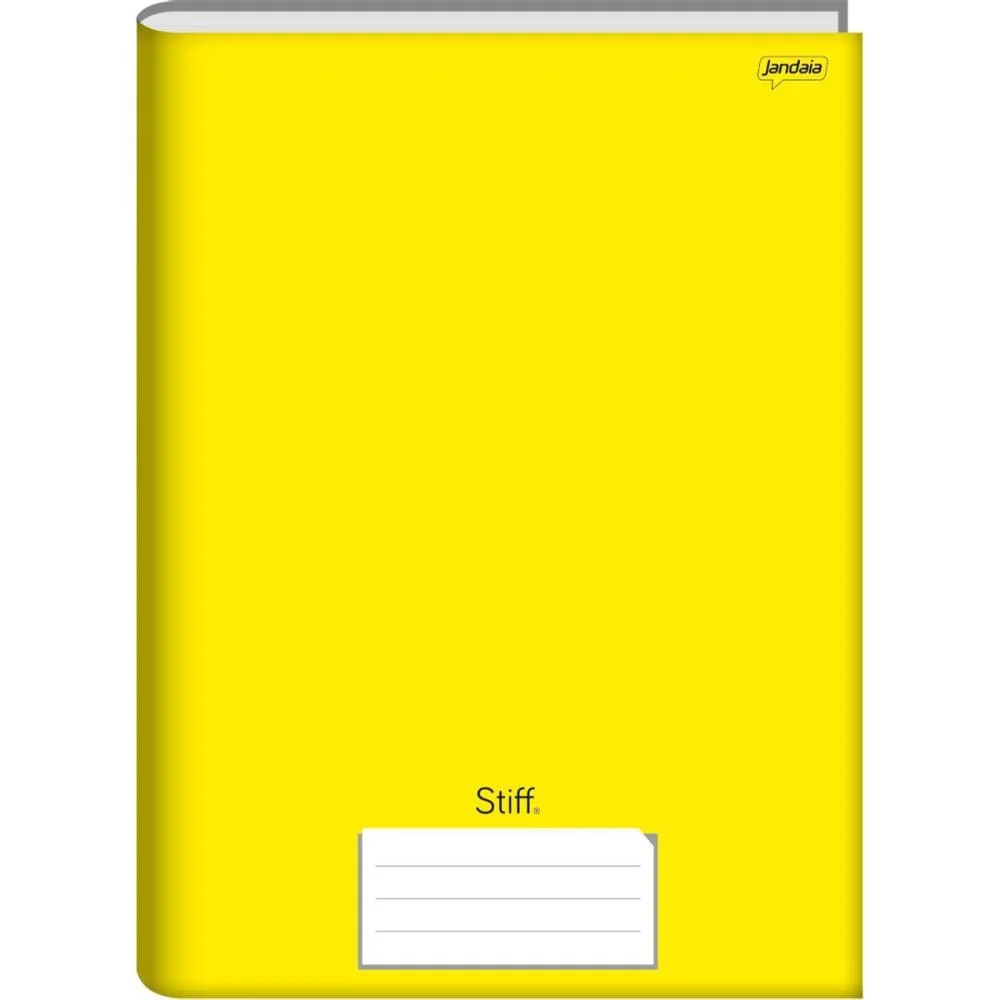 Caderno Brochurao Capa Dura Stiff 96 Folhas Amarelo Jandaia (Pct.c/05) - imagem 3