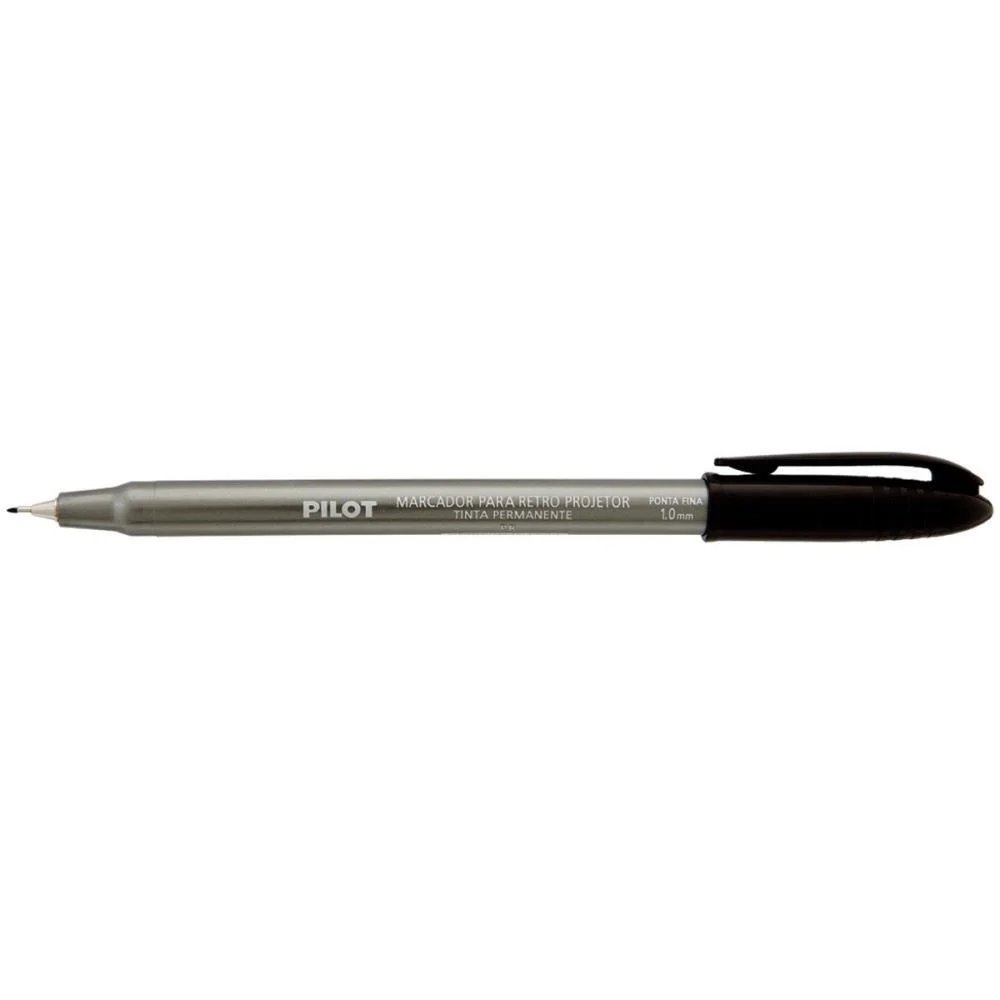 Caneta Retroprojetor 1.0Mm Marcador Preto Pilot (Cx.c/12) - imagem 4
