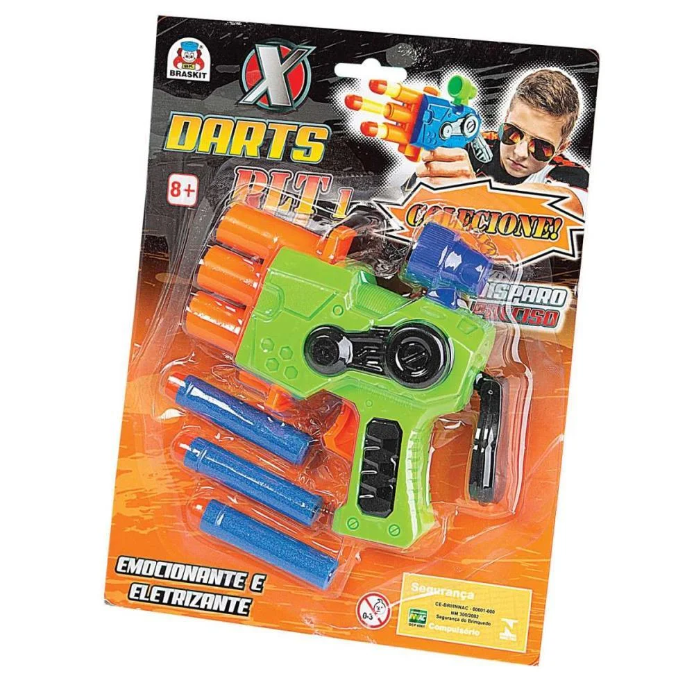 Lancador X Darts Plt 1 C/3 Dardos Braskit - imagem 3