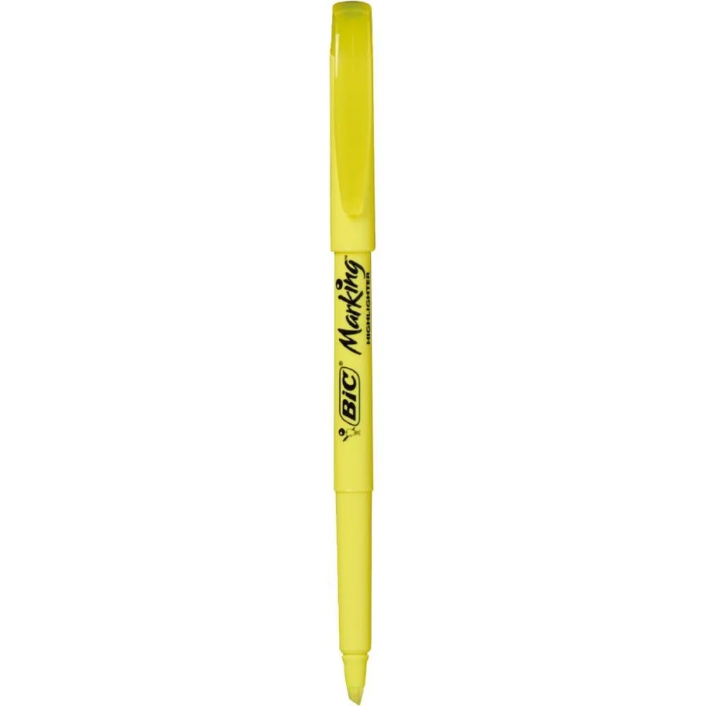 Caneta Marca Texto Marking Amarela Bic (Cx.c/12) - imagem 5
