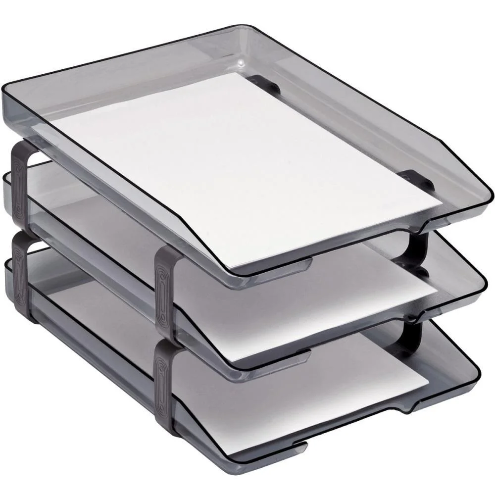 Caixa Correspondencia Tripla Acrilica Classic Fume Acrimet - imagem 2