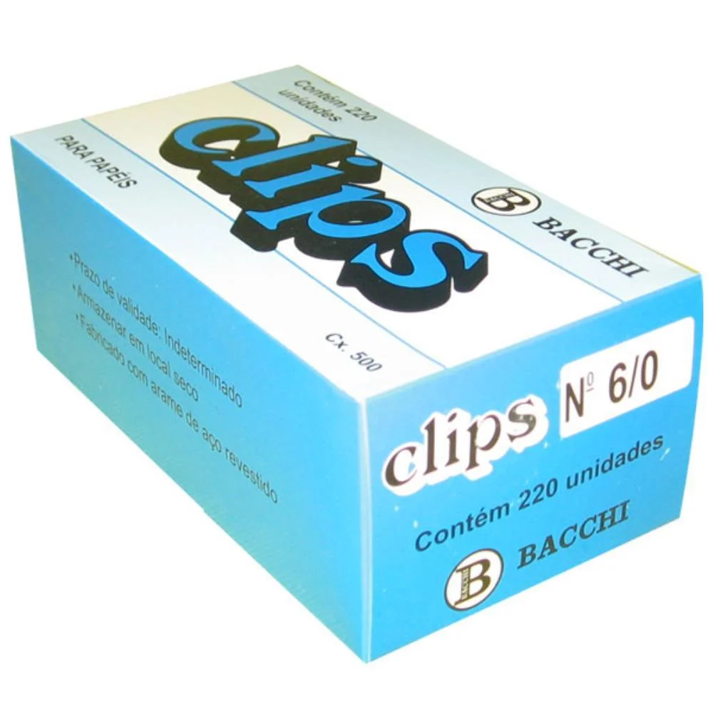 Clipe Galvanizado Aco 6/0 220 Unidades Bacchi (Caixa) - imagem 4
