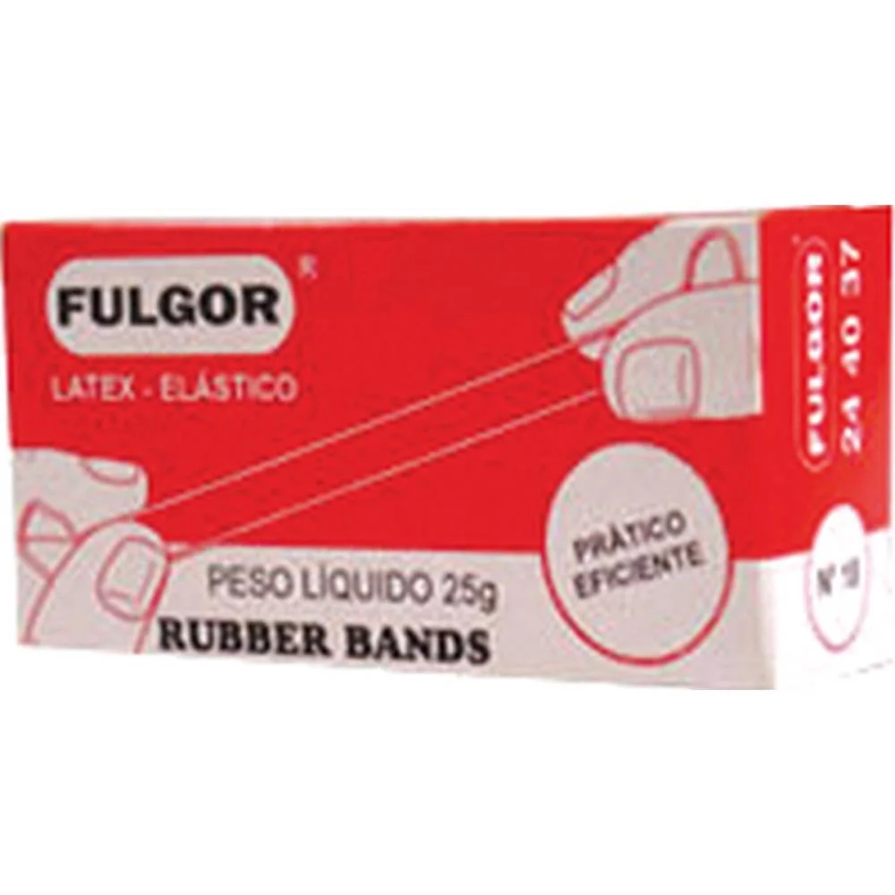Elastico Latex Fino Chines N.18 Cx/25Gr Fulgor (Caixa) - imagem 2