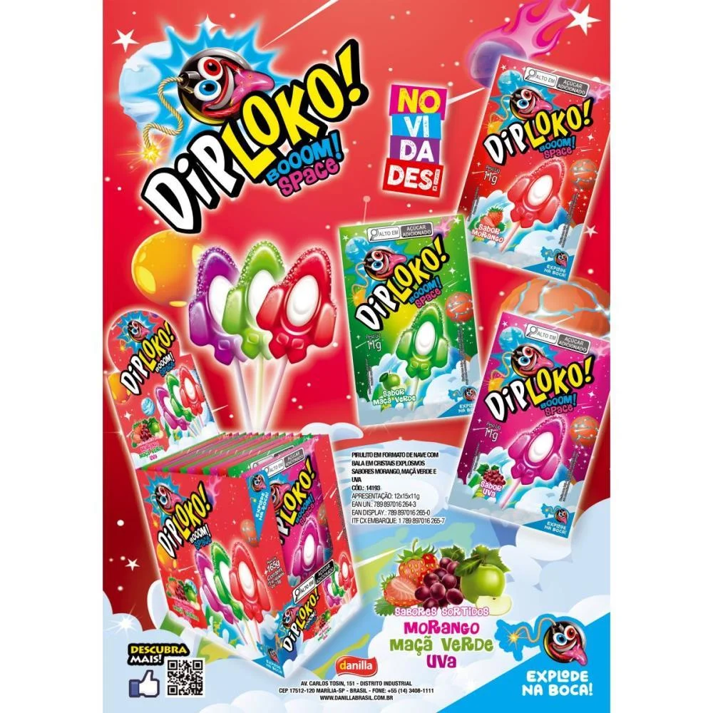 Doce Dip Loko Boom Space Danilla Foods C/ 15 Unidades - imagem 6