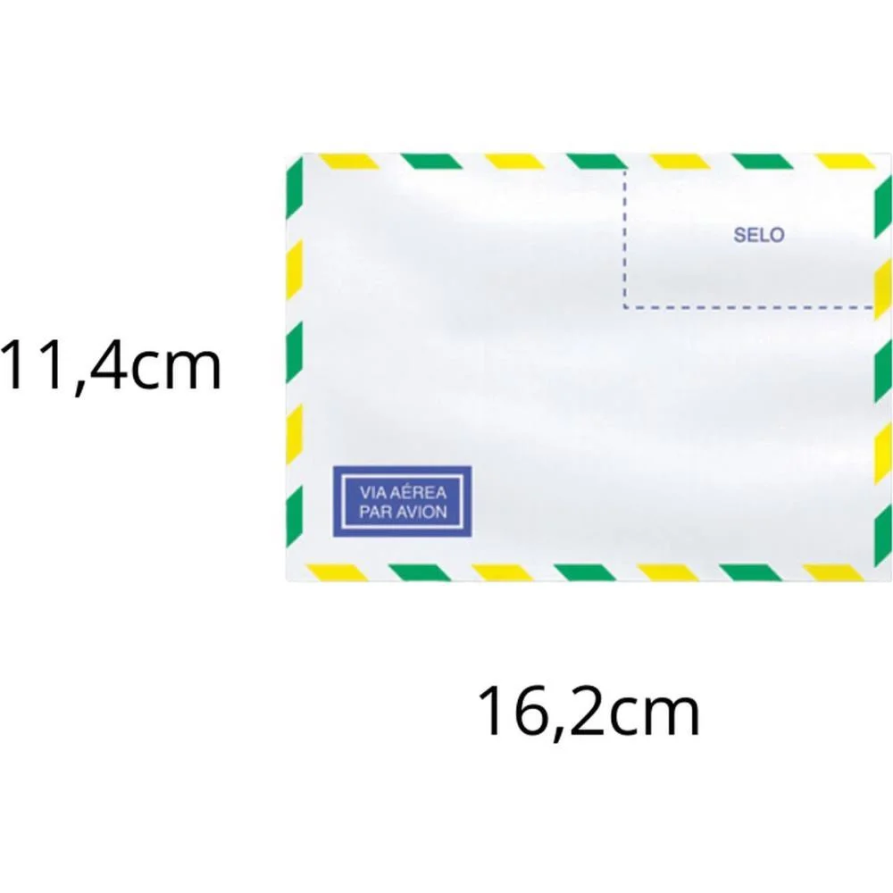 Envelope Comercial 114X162 63Grs. C/Rpc Aereo Scrity (Cx.c/1000) - imagem 2