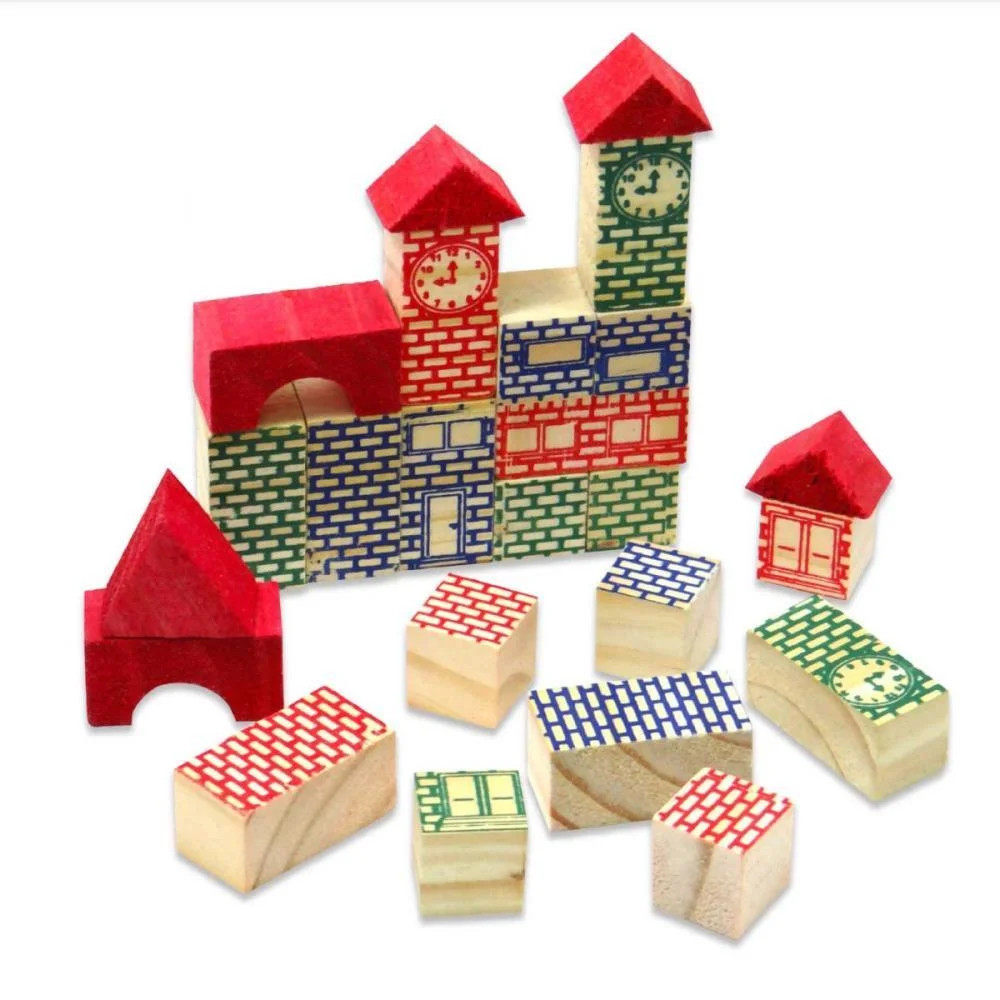 Brinquedo Para Montar Futuro Engenheiro 24Pc Madeira Coluna - imagem 3