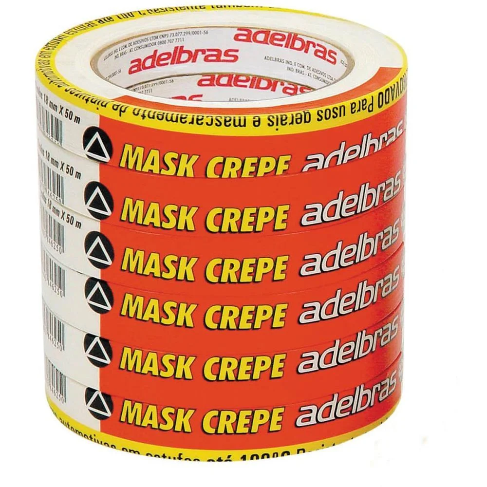 Fita Crepe 710 Mask Crepe 18Mmx50M Adelbras (Pct.c/06) - imagem 4