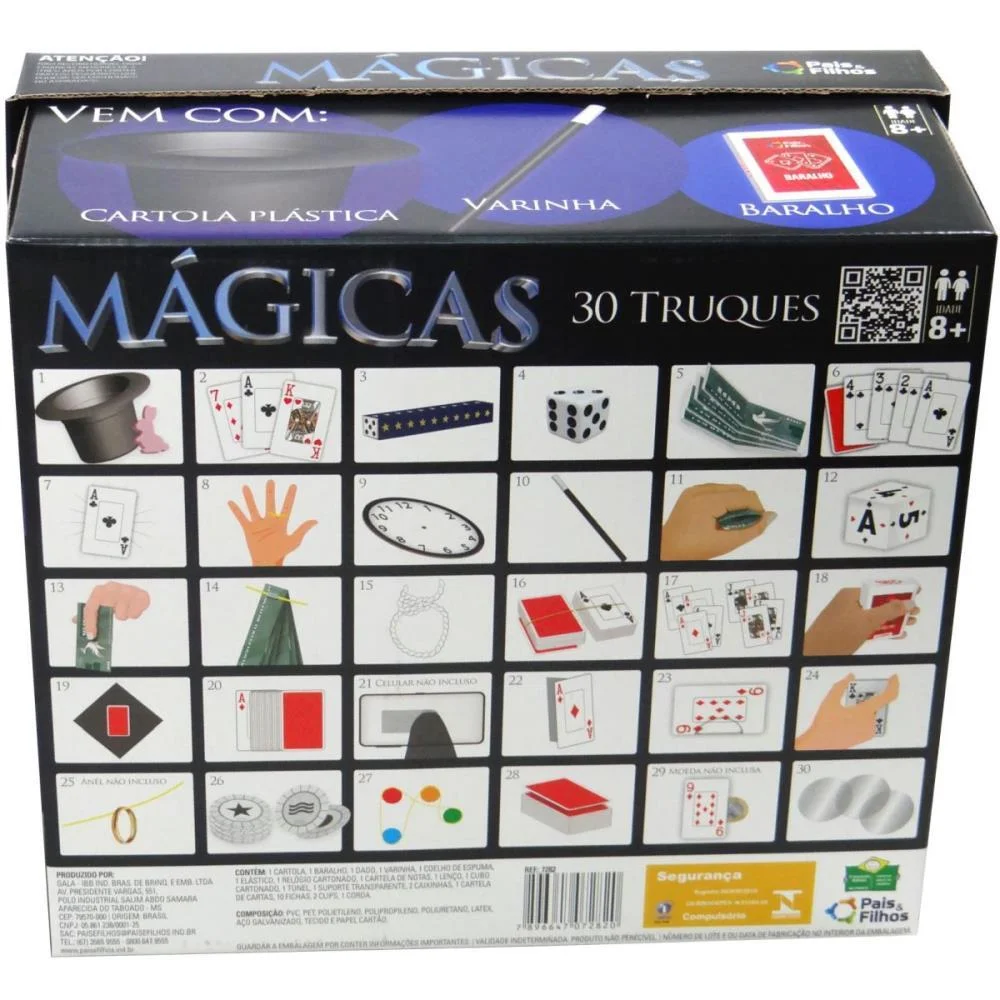 Jogo Diverso Magica C/Cartola Plastica Pais E Filhos - imagem 4