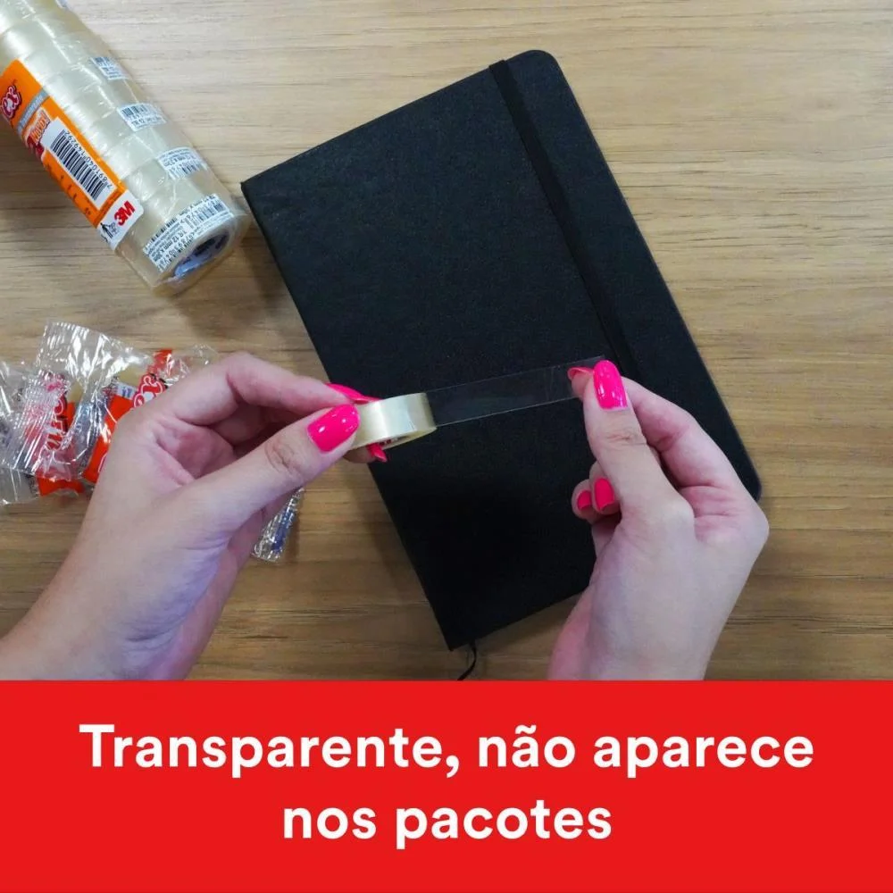 Fita Adesiva Durex Transparente 12Mmx50M. 3M (Pct.c/06) - imagem 5