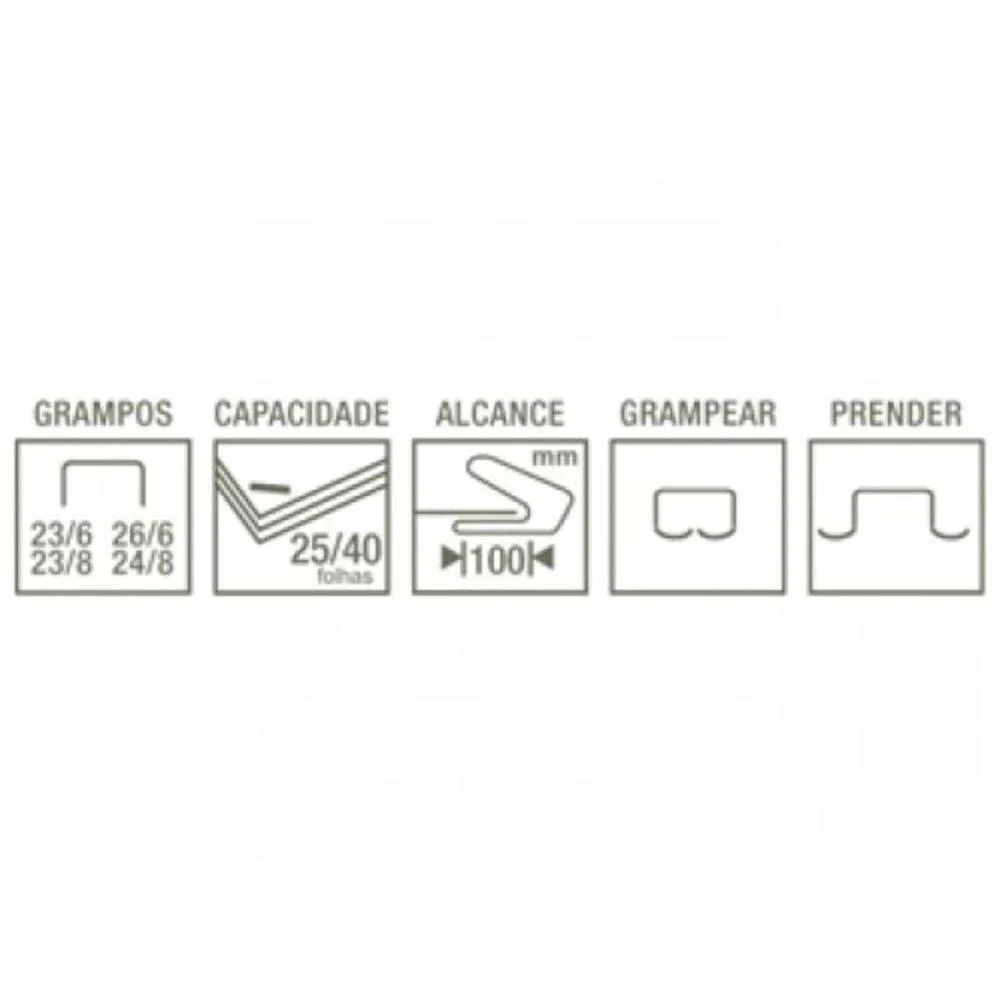 Grampeador Metal Cis C-15 Cinza Mesa 40Fls. Sertic - imagem 4