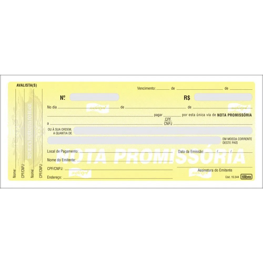Impresso Talao Nota Promis.mini 50Fls. Tilibra (Pct.c/10) - imagem 3