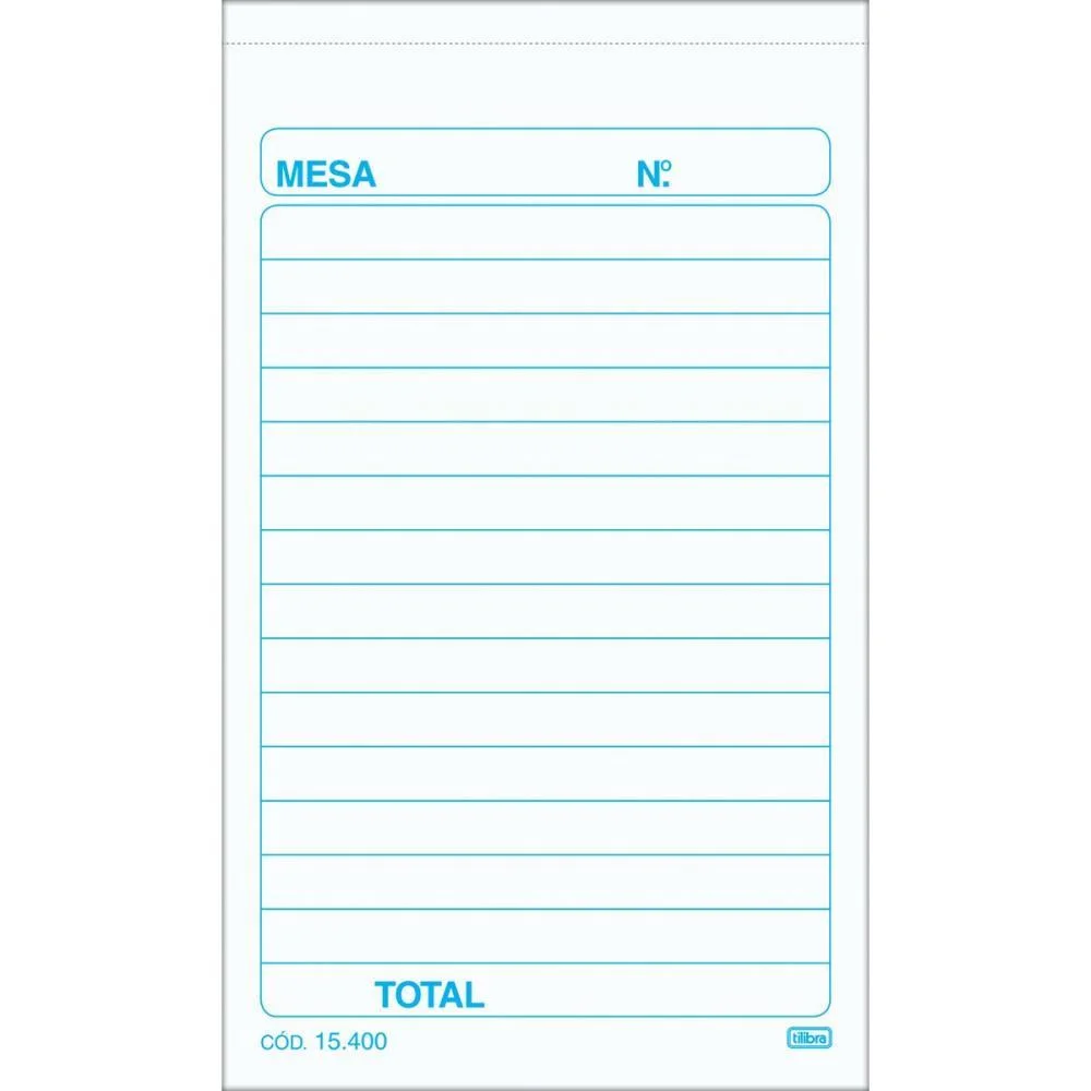 Impresso Talao De Pedido Mesa 2 Vias 50 Folhas Carbono Tilibra (Pct.c/20) - imagem 2