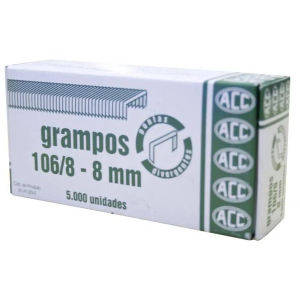Grampo Para Grampeador 106/8 Galvanizado 5000 Grampos Acc (Caixa) - imagem 3