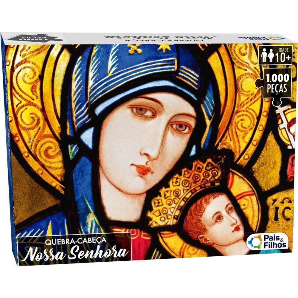 Quebra-Cabeca Cartonado Nossa Senhora Premium 1000Pcs Pais E Filhos - imagem 4