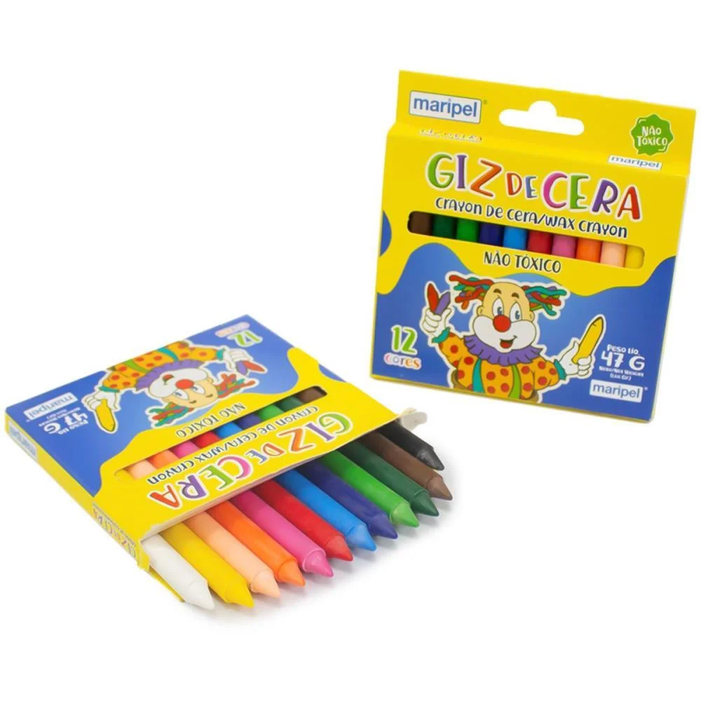 Giz De Cera Fino 12 Cores Maripel (Pct.c/12) - imagem 4