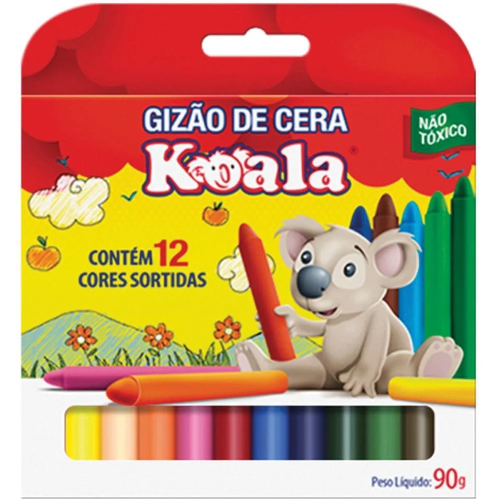 Giz De Cera Jumbo 12 Cores Koala Delta (Pct.c/12) - imagem 3