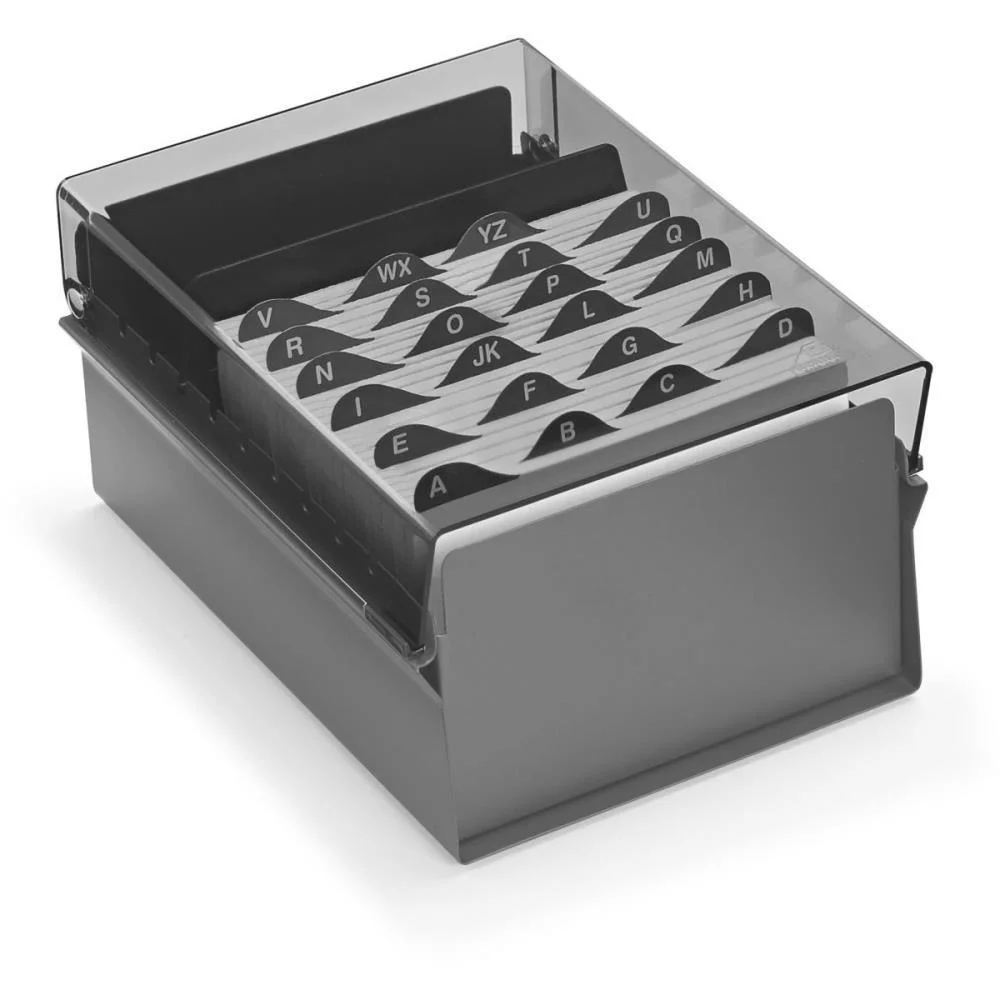 Fichario De Mesa C/ Base De Aco 4X6 Fume Acrimet - imagem 3