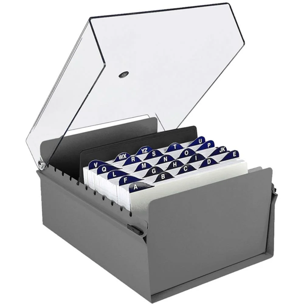 Fichario De Mesa C/ Base De Aco 6X9 Fume Acrimet - imagem 2