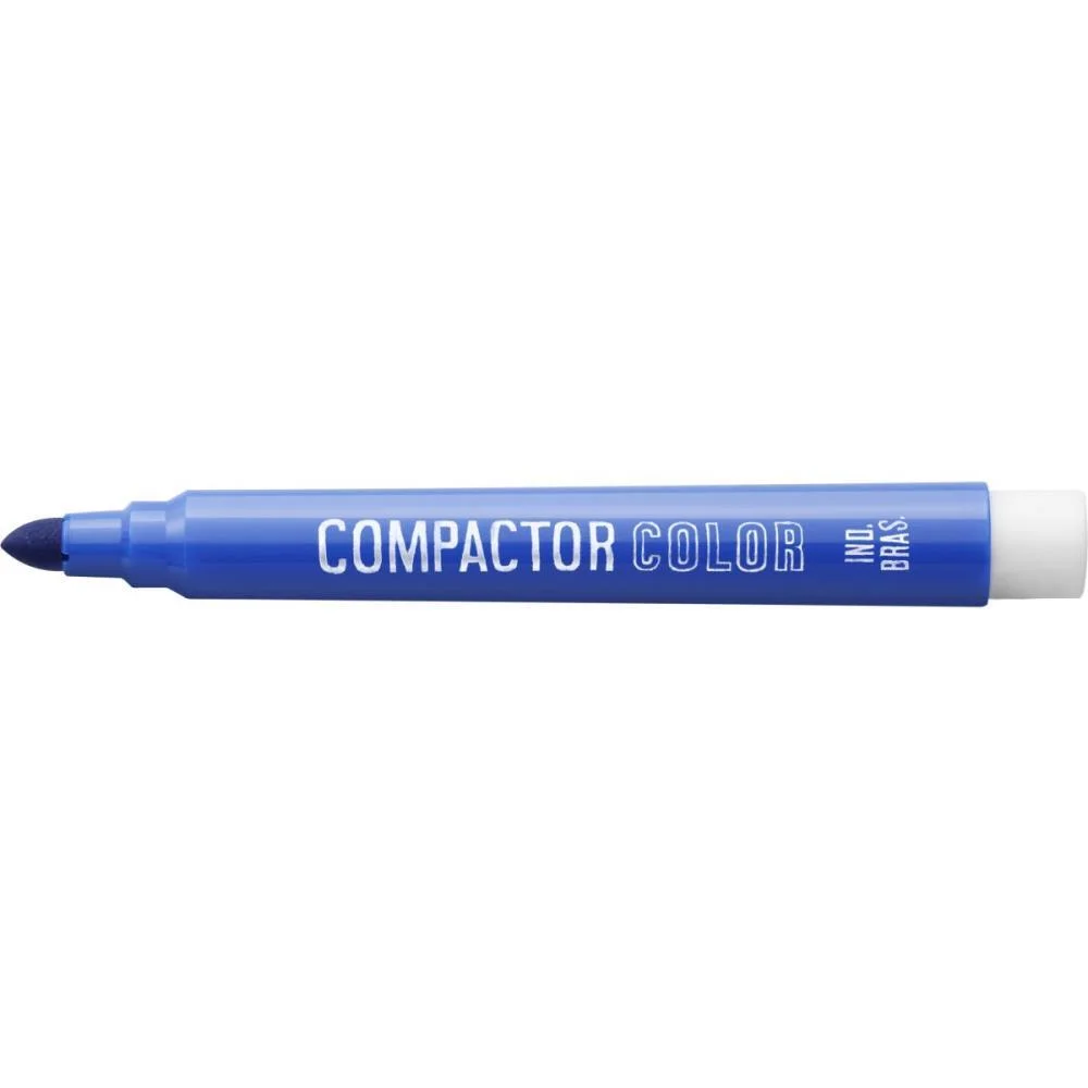 Caneta Hidrografica Jumbo Compactor Color Avulso Azul Compactor (Cx.c/12) - imagem 4