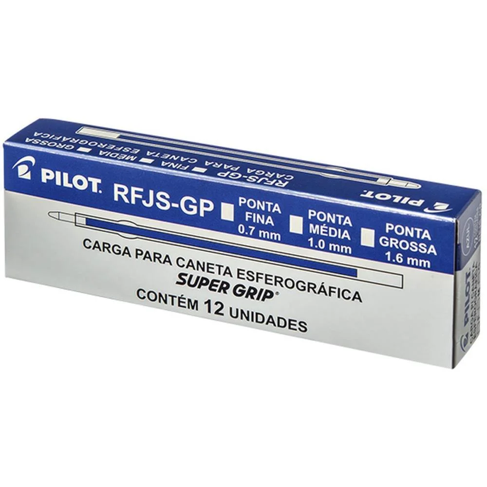 Carga Caneta Esferografica Rfjs-Gp 1,0Mm Azul Pilot (Cx.c/12) - imagem 3