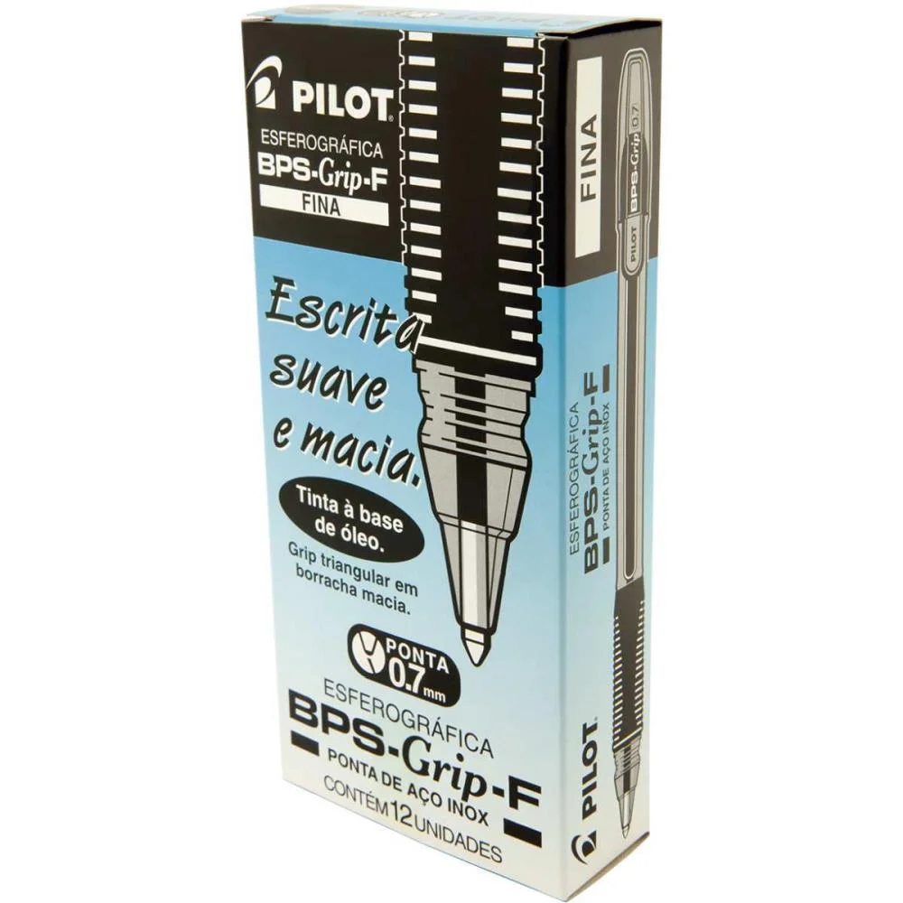 Caneta Esferografica Bps-Grip-F 0.7Mm Preta Pilot (Cx.c/12) - imagem 4