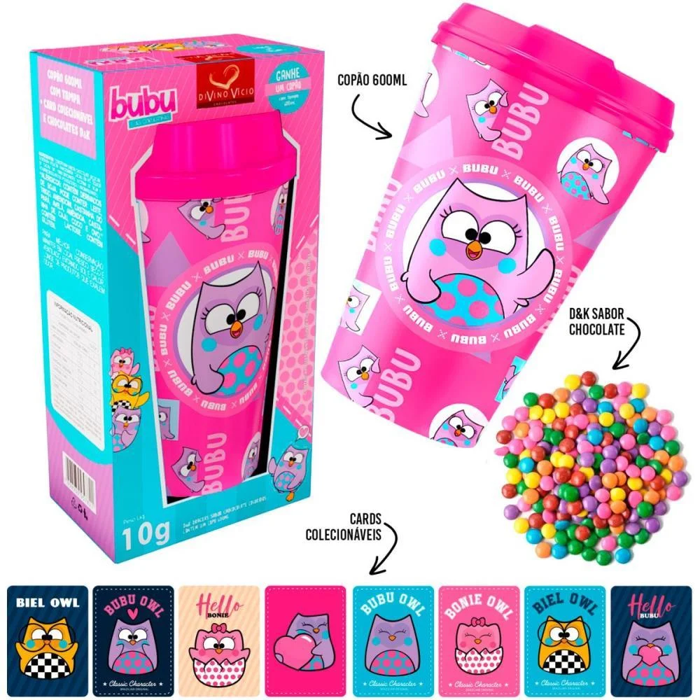 Doce Copao Bubu C/Surpresa 600Ml Divino Kids - imagem 7