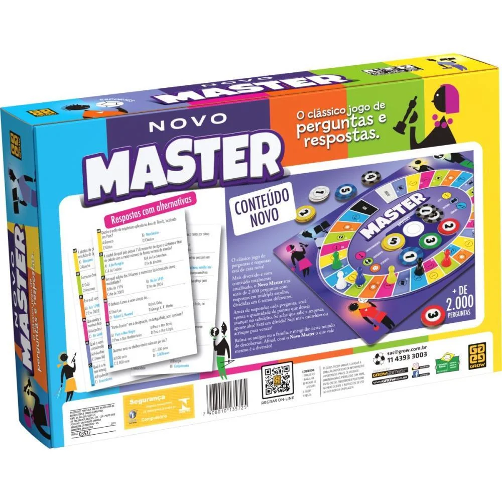 Jogo De Tabuleiro Master Perguntas E Respostas Grow - imagem 5