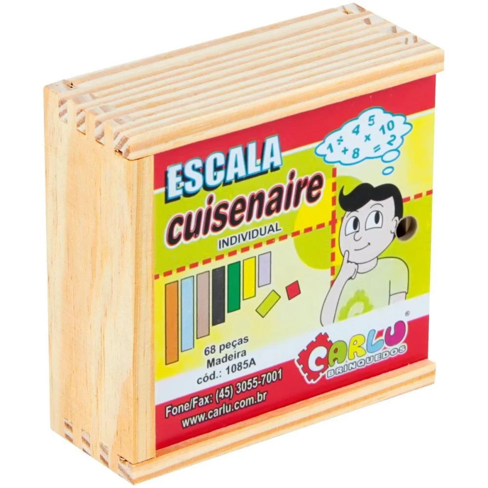 Brinquedo Pedagogico Escala Cuisenaire Indiv.68Pcs Carlu - imagem 2