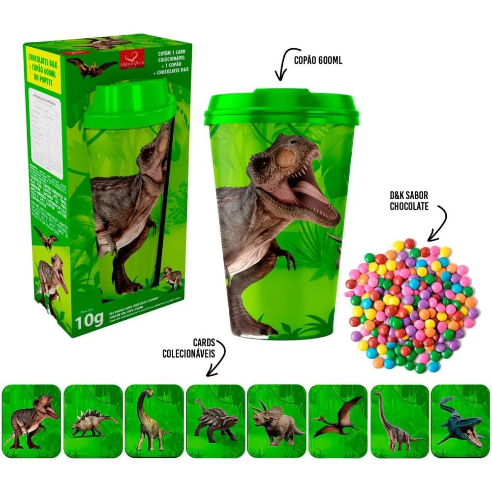 Doce Copao Dinossauro C/Surpr 600Ml Divino Kids - imagem 2