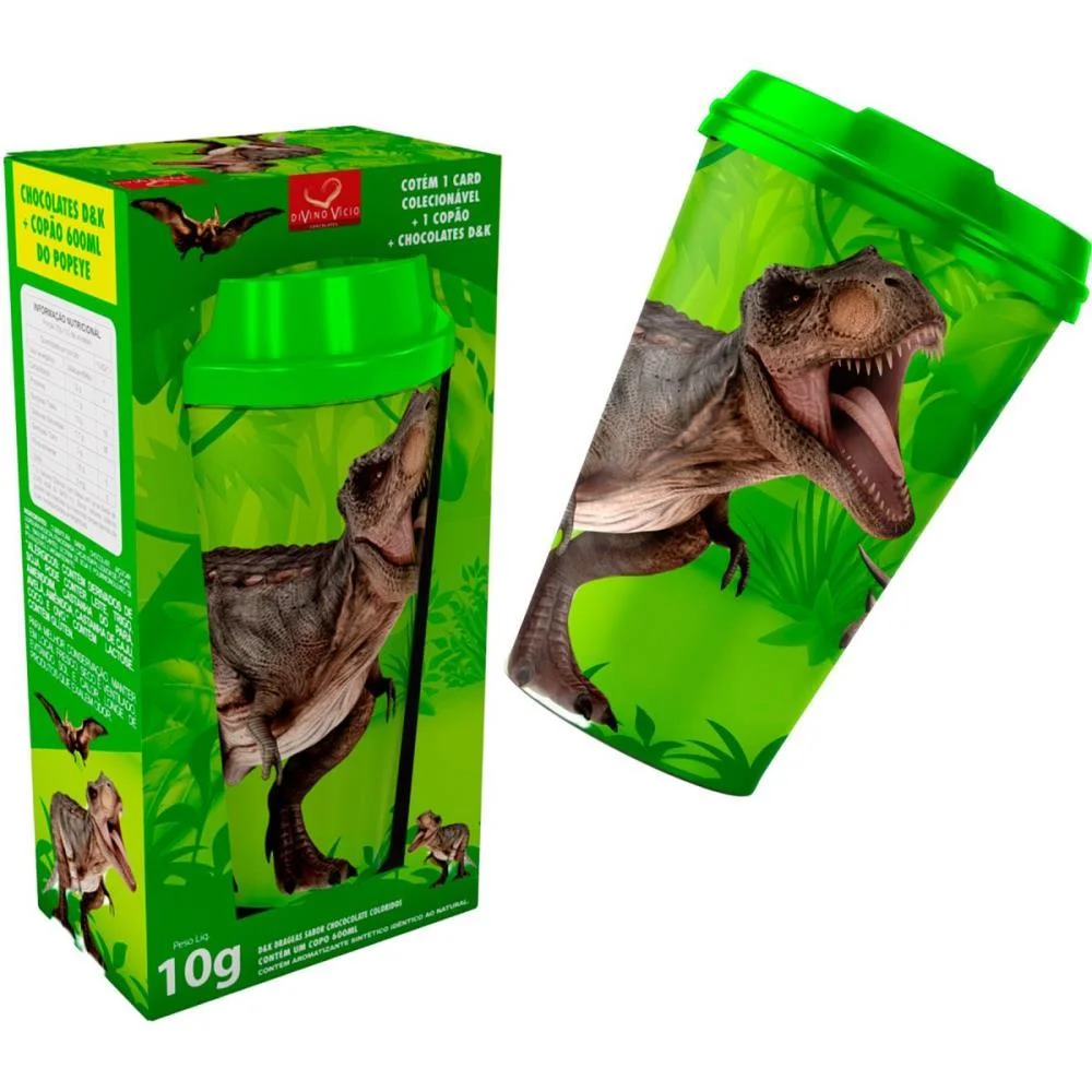 Doce Copao Dinossauro C/Surpr 600Ml Divino Kids - imagem 4