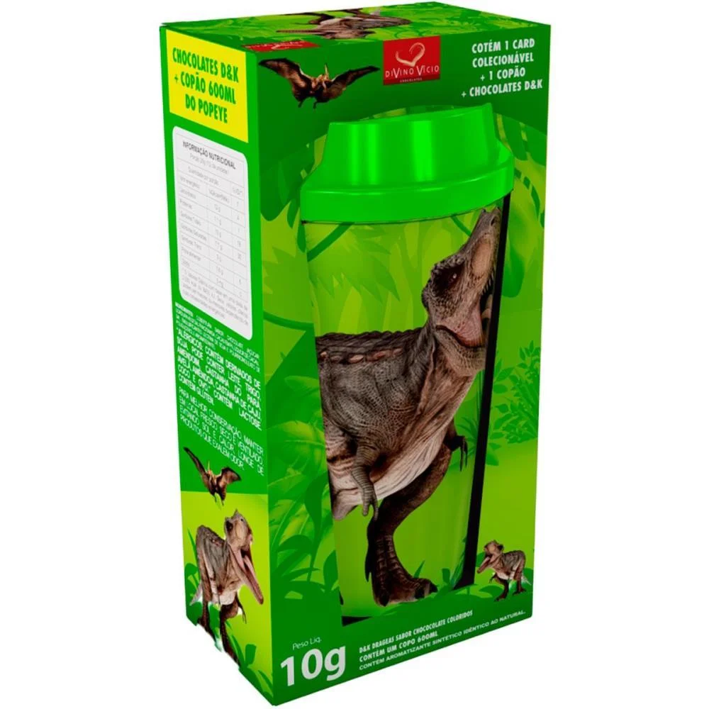 Doce Copao Dinossauro C/Surpr 600Ml Divino Kids - imagem 6
