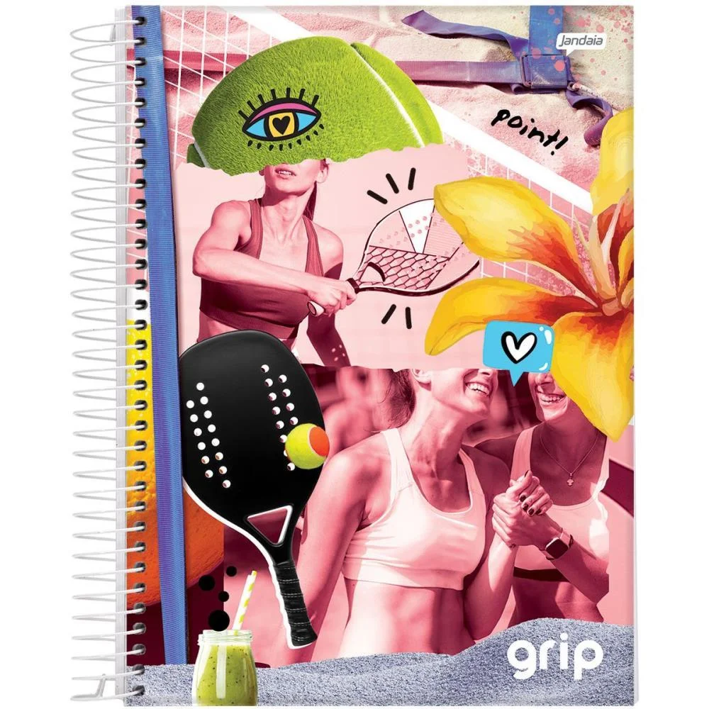 Caderno 10X1 Capa Dura Grip 160Fls. Jandaia (Pct.c/04) - imagem 4