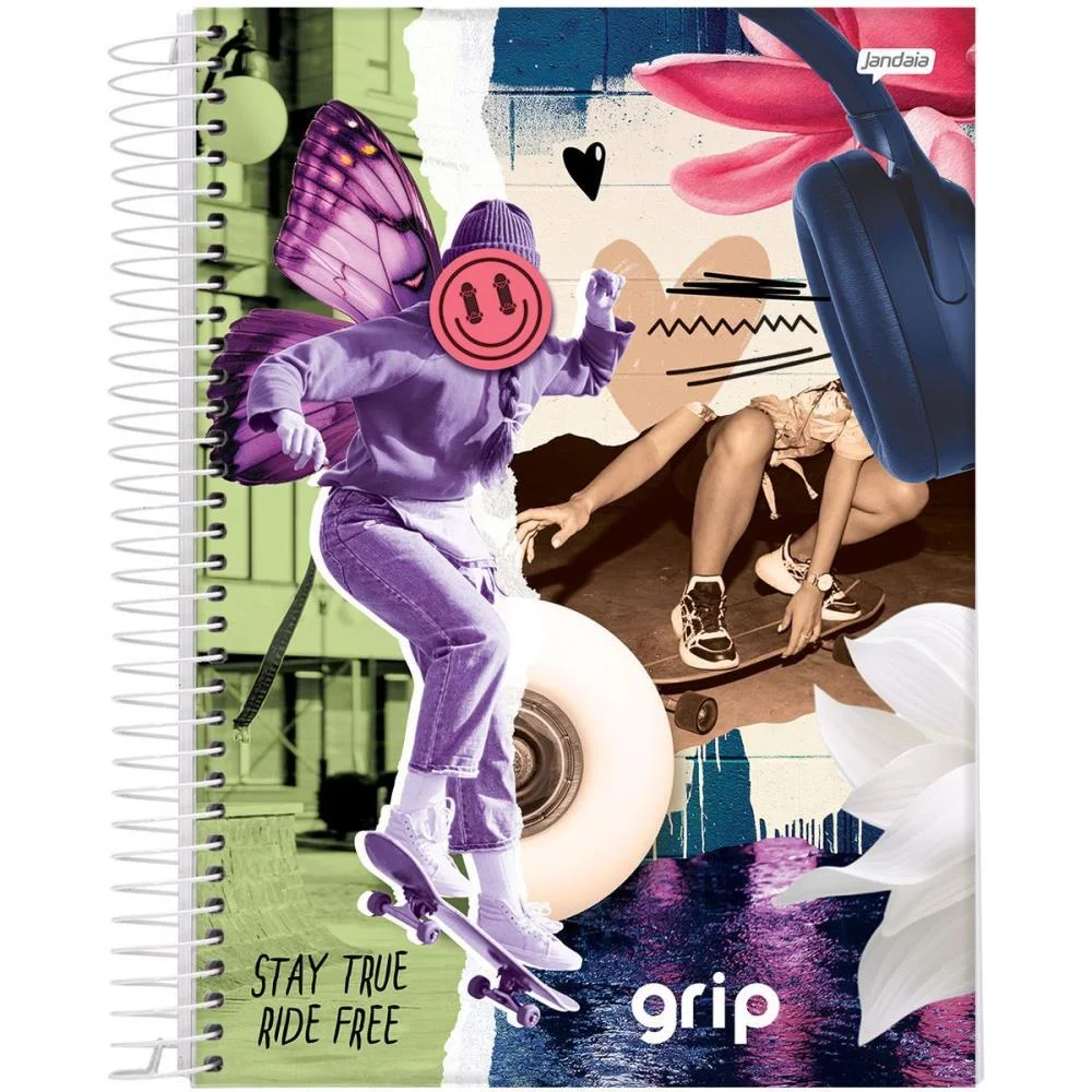 Caderno 20X1 Capa Dura Grip 320Fls. Jandaia (Pct.c/02) - imagem 6