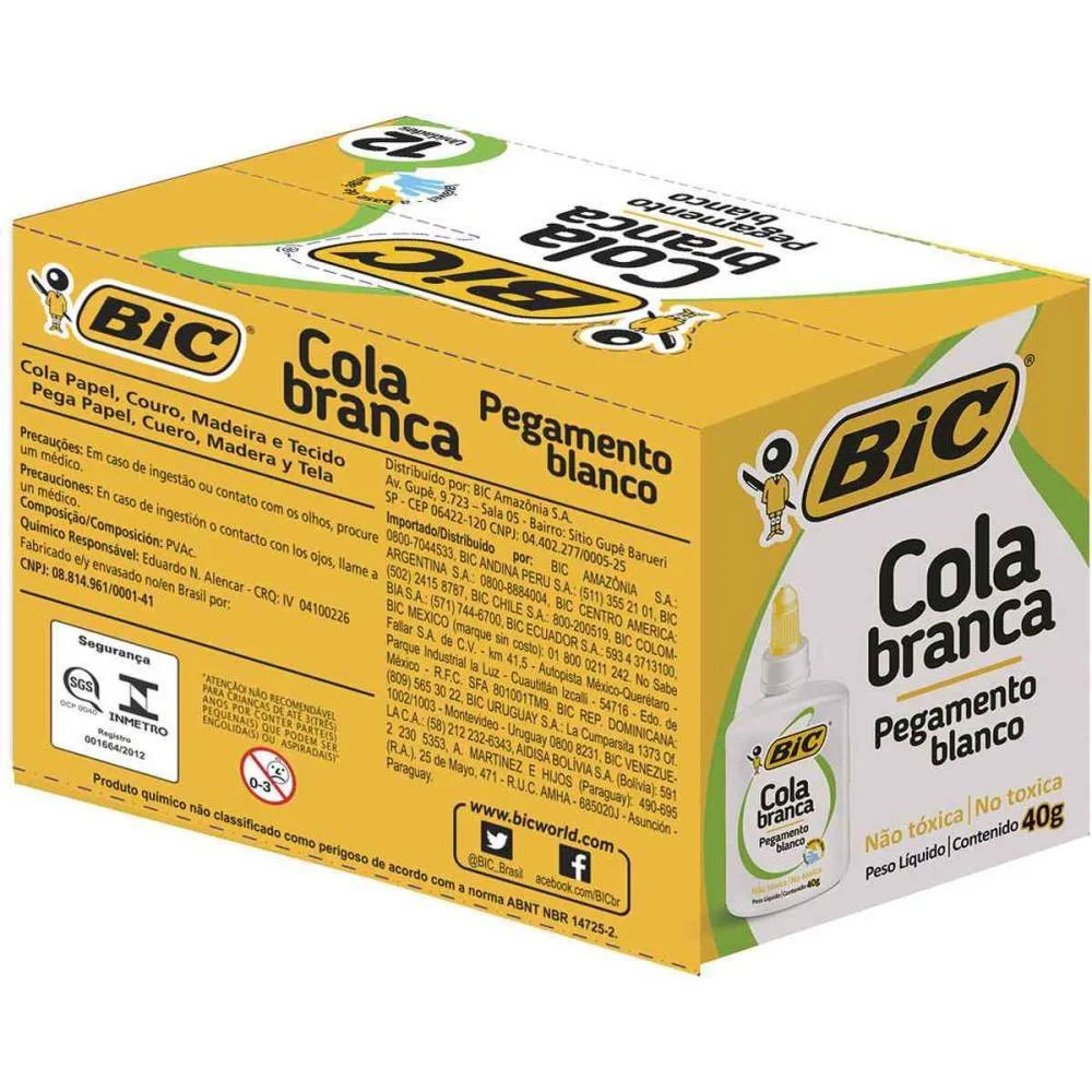 Cola Escolar Bic 40G Bic (Cx.c/12) - imagem 6