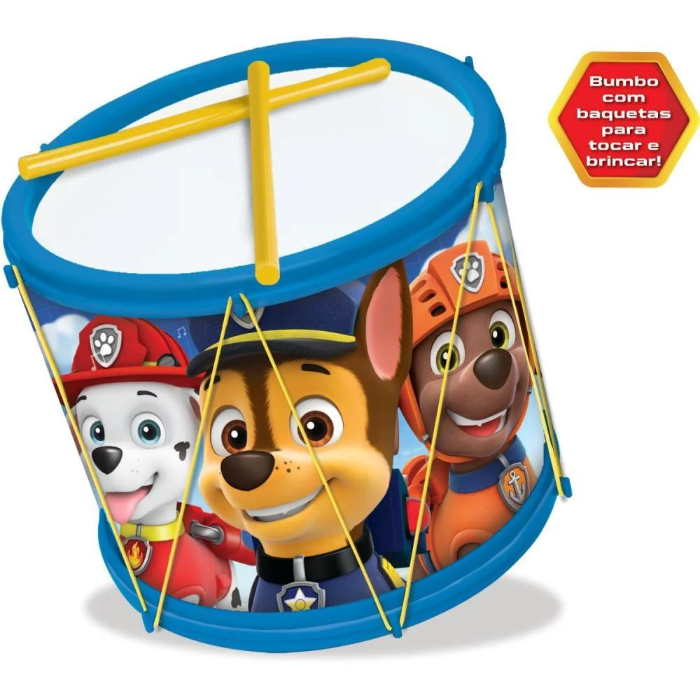 Instrumento Musical Patrulha Canina Bumbo Elka - imagem 3